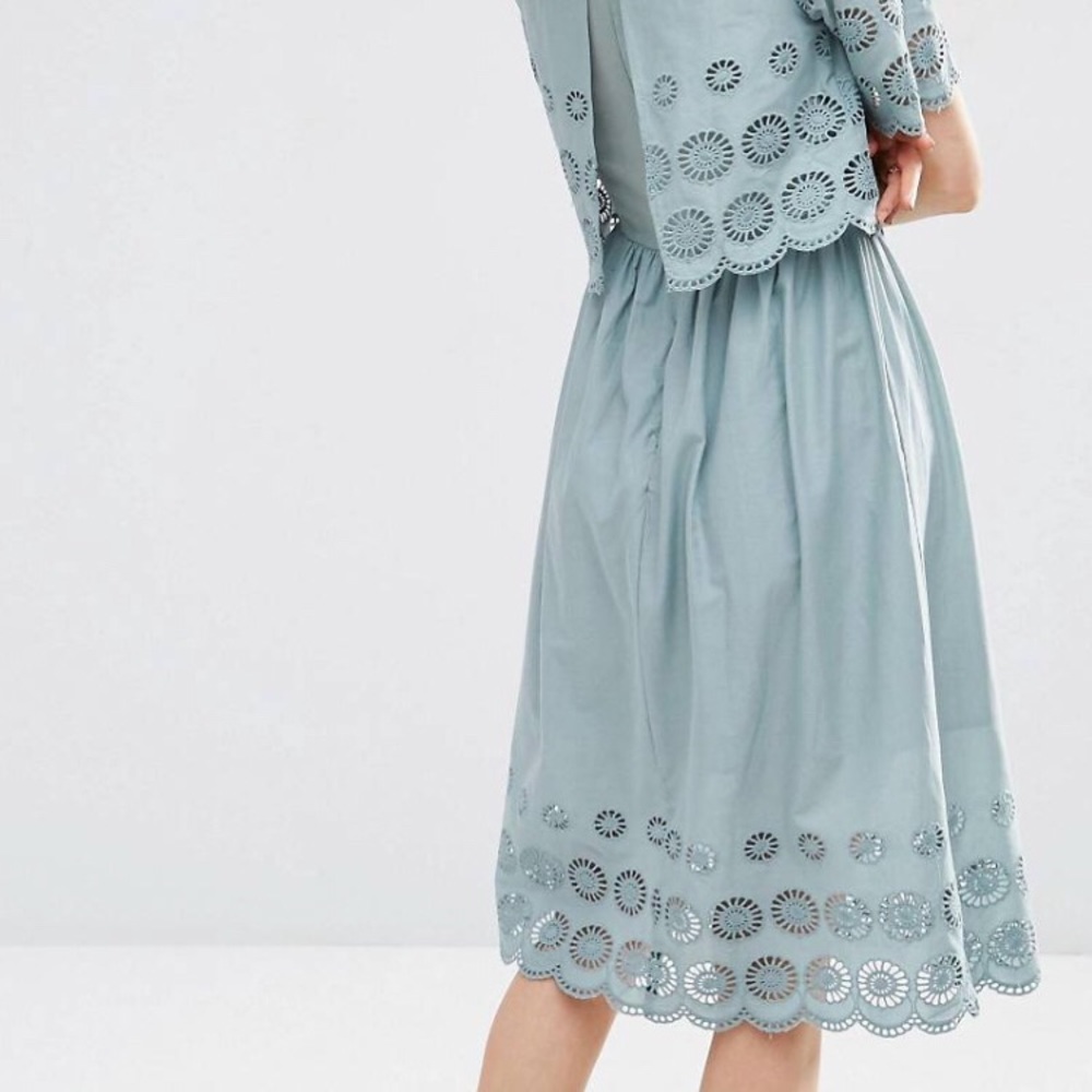 ASOS sage green midi dress